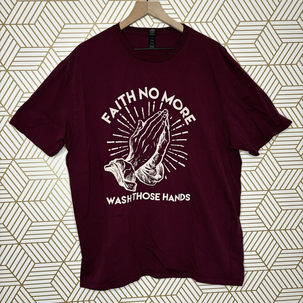 Faith No More Wash Those Hands Crew Shirt 2020 COVID Fundraiser Tee XXL Concert